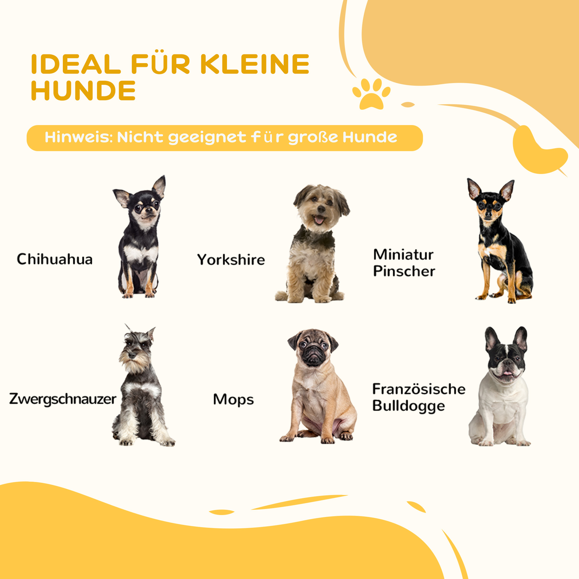 Faltbares Hunde-Absperrgitter, 4 Paneele, für Treppen, Flure, Türen, MDF/Massivholz, Weiß