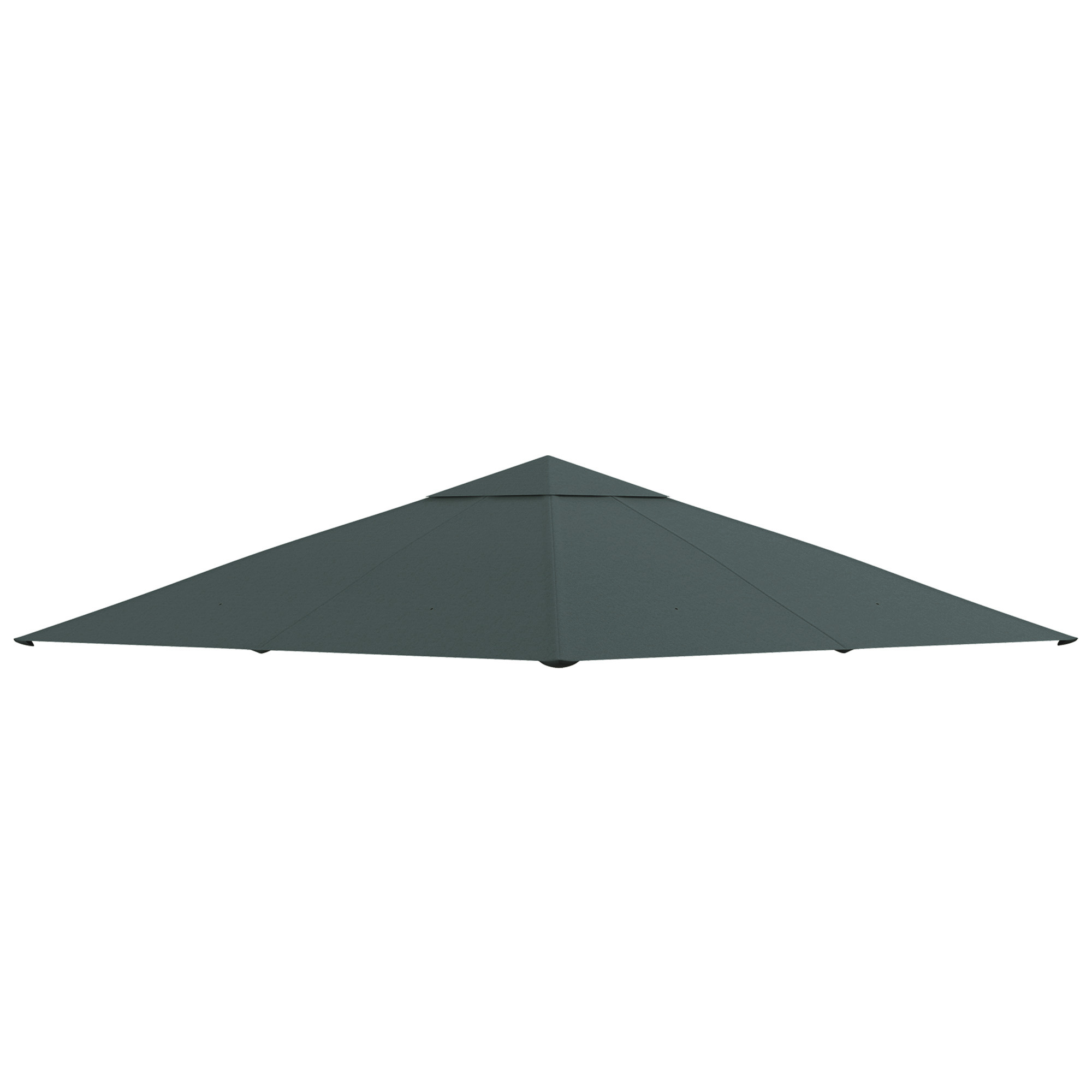 Ersatzdach für Gartenpavillon, Polyester, 2,98 x 2,95 m, Dunkelgrau