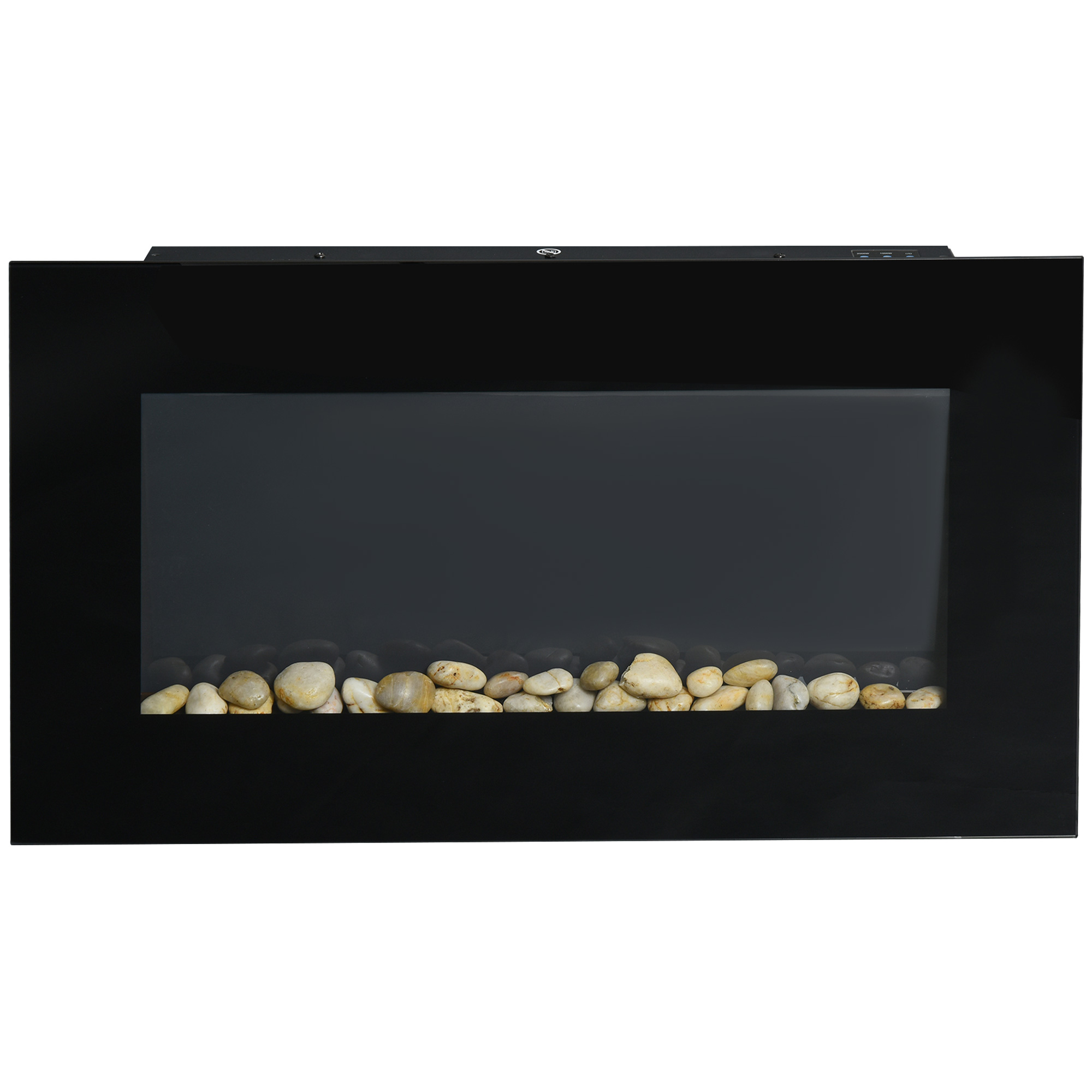 Elektrischer Wandkamin, 1000W/2000W, LED-Feuereffekt, Fernbedienung, stilvoller Look, mit Heizfunktion