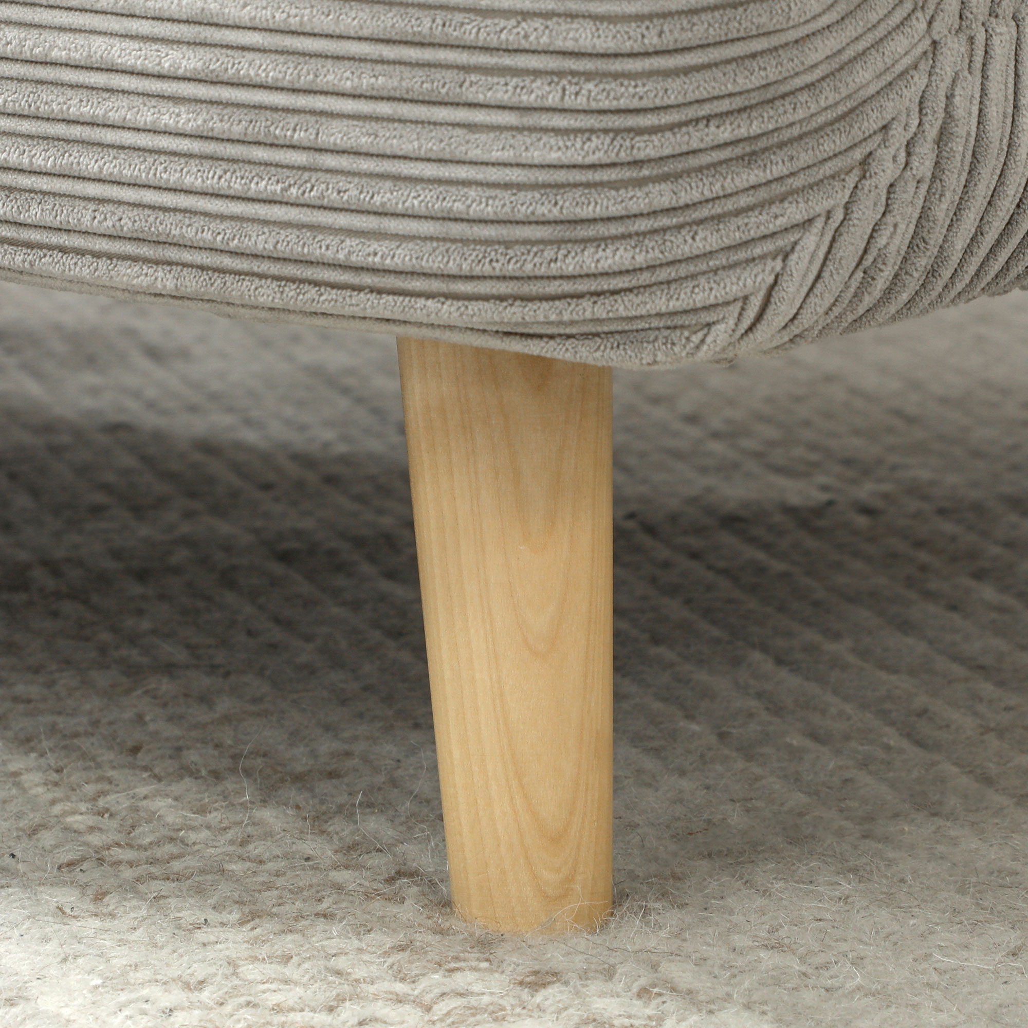 2-in-1 Schlafsessel Gästebett, verstellbare  Kopfstütze Cord-Optik 82 cm x 87 cm x 89 cm Grau