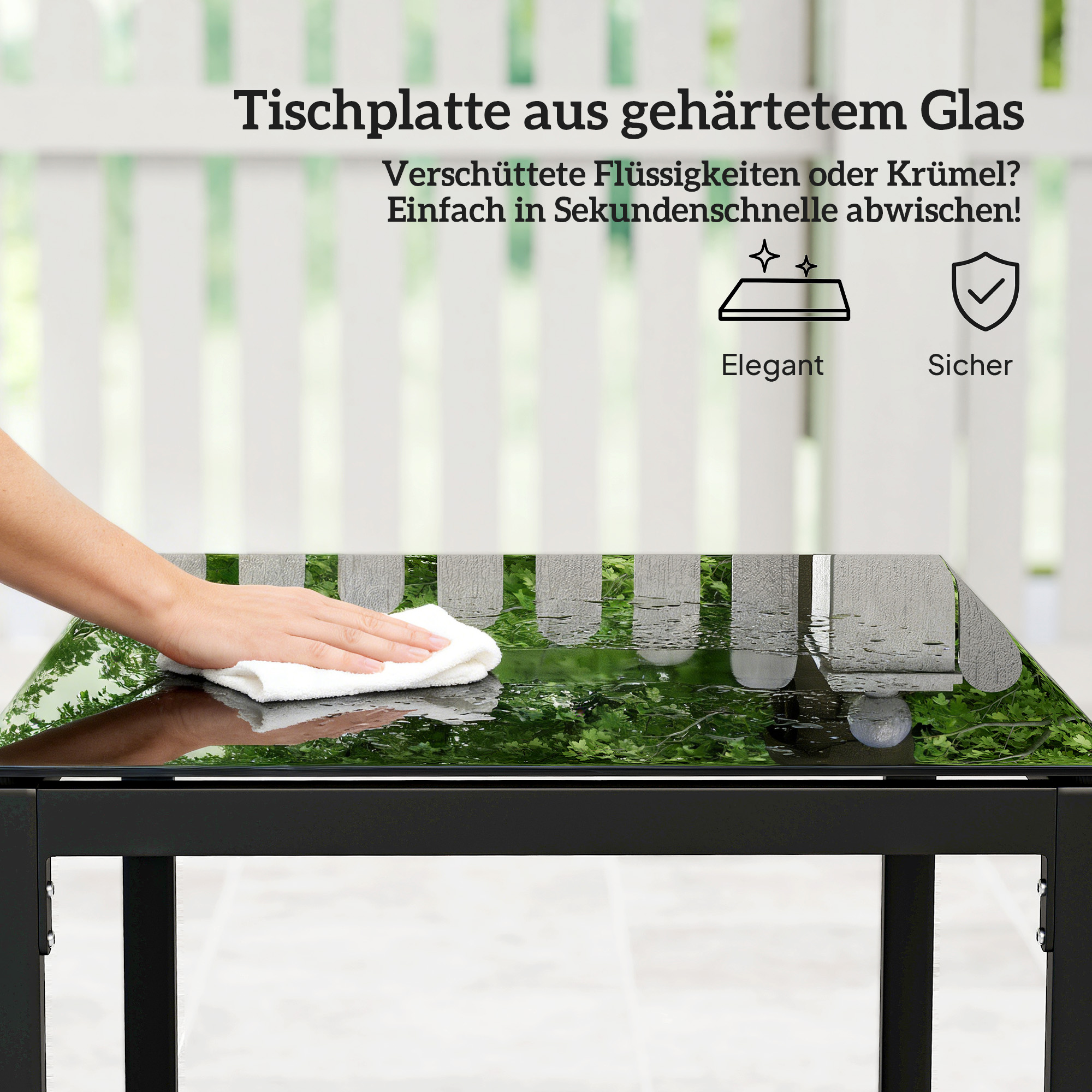 Rattan Bistroset, 3 teiliges Gartenmöbel-Set mit 2 Gartenstühlen, Couchtisch, abnehmbar Kissen Dunkelgrau