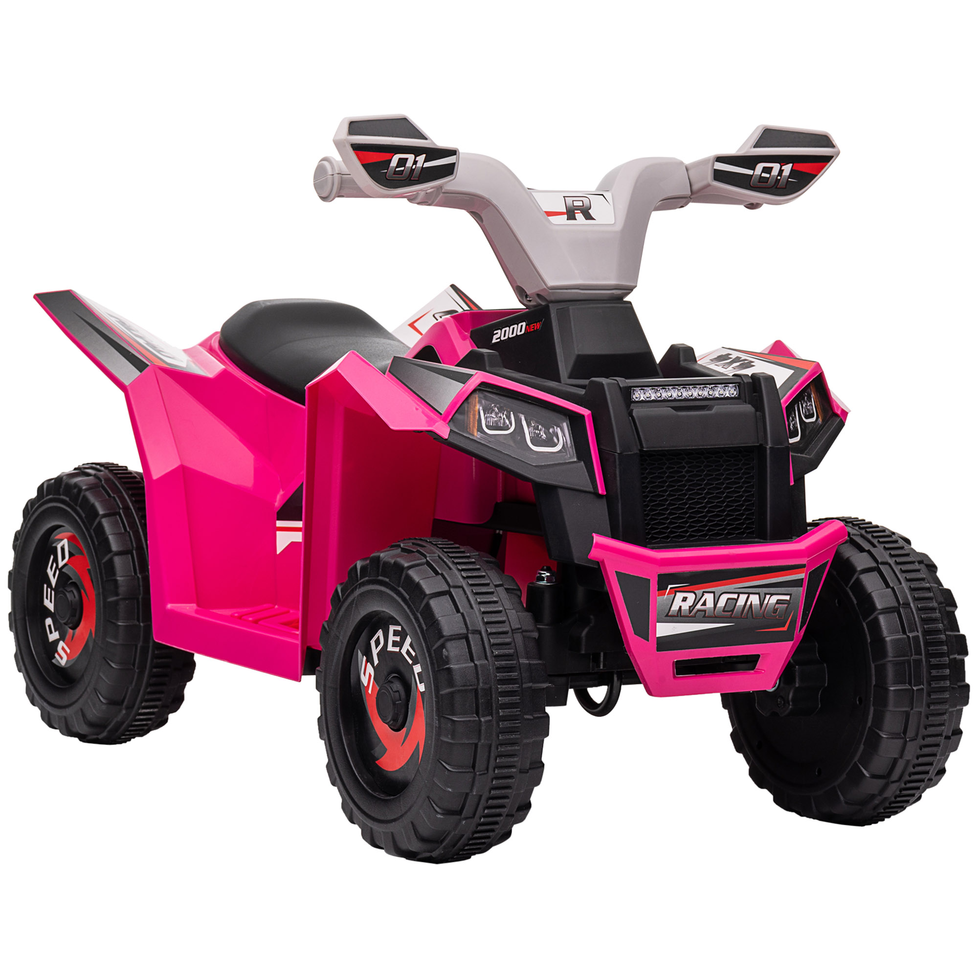 Elektro-Kinderquad, 2,5 km/h, Vorwärts- & Rückwärtsgang, für 18-36 Monate, Rosa