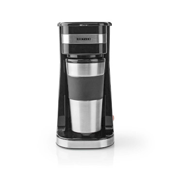 Einzelportions-Kaffeemaschine | 0,4 l | 750 W | isolierter Reisebecher | automatische Abschaltung | schwarz