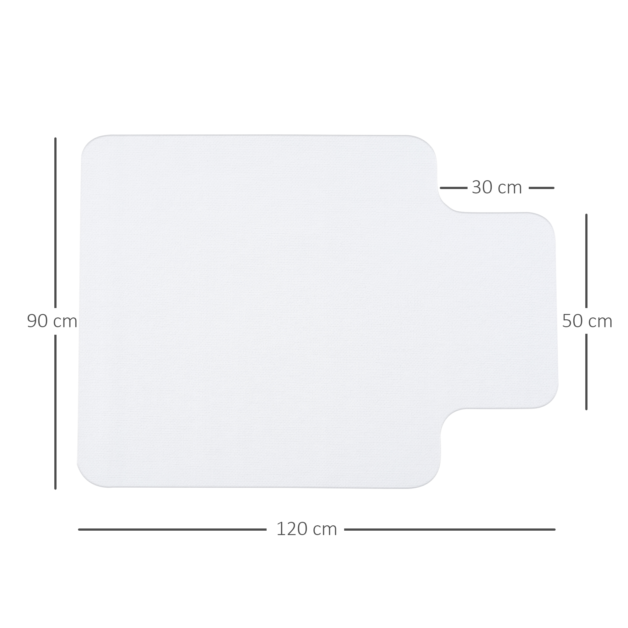 Stuhlunterlage für Hartböden, 90 x 120 cm, rutschfest, transparent Bodenmatten zum Schutz von Holz und Fliesen, für Büro und Zuhause
