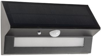 LED Solar Wandleuchte "SWL-AS400" / IP44, warmweiß 3000K, PIR Sensor