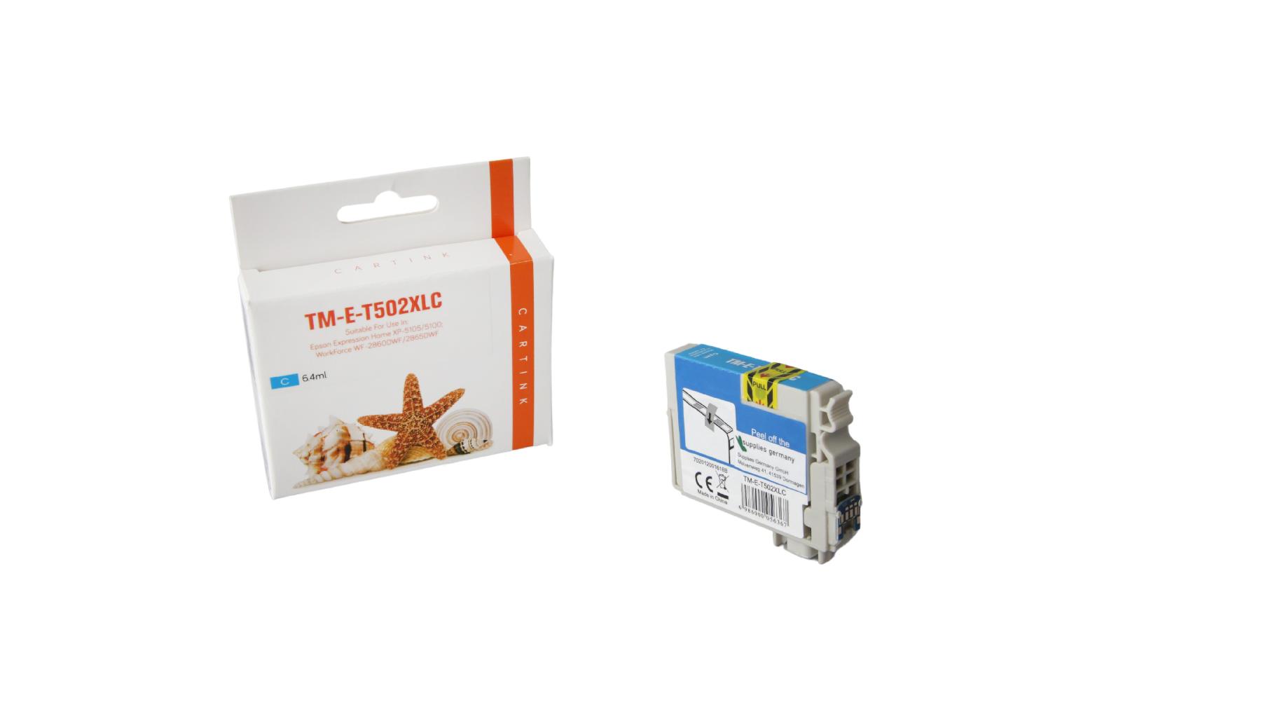 T502XLC alternativ Seestern Tinte Cyan für Epso / C13T02W24010 / 6,4ml