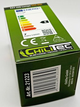LED Glühlampe E27 "G50 AGL" warmweiß / 3000k, 600lm, 230V/7W, 160°
