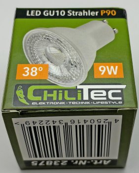 LED Strahler GU10 "P90" / 4146k, 896lm, 230V/9W, 38°, neutralweiß