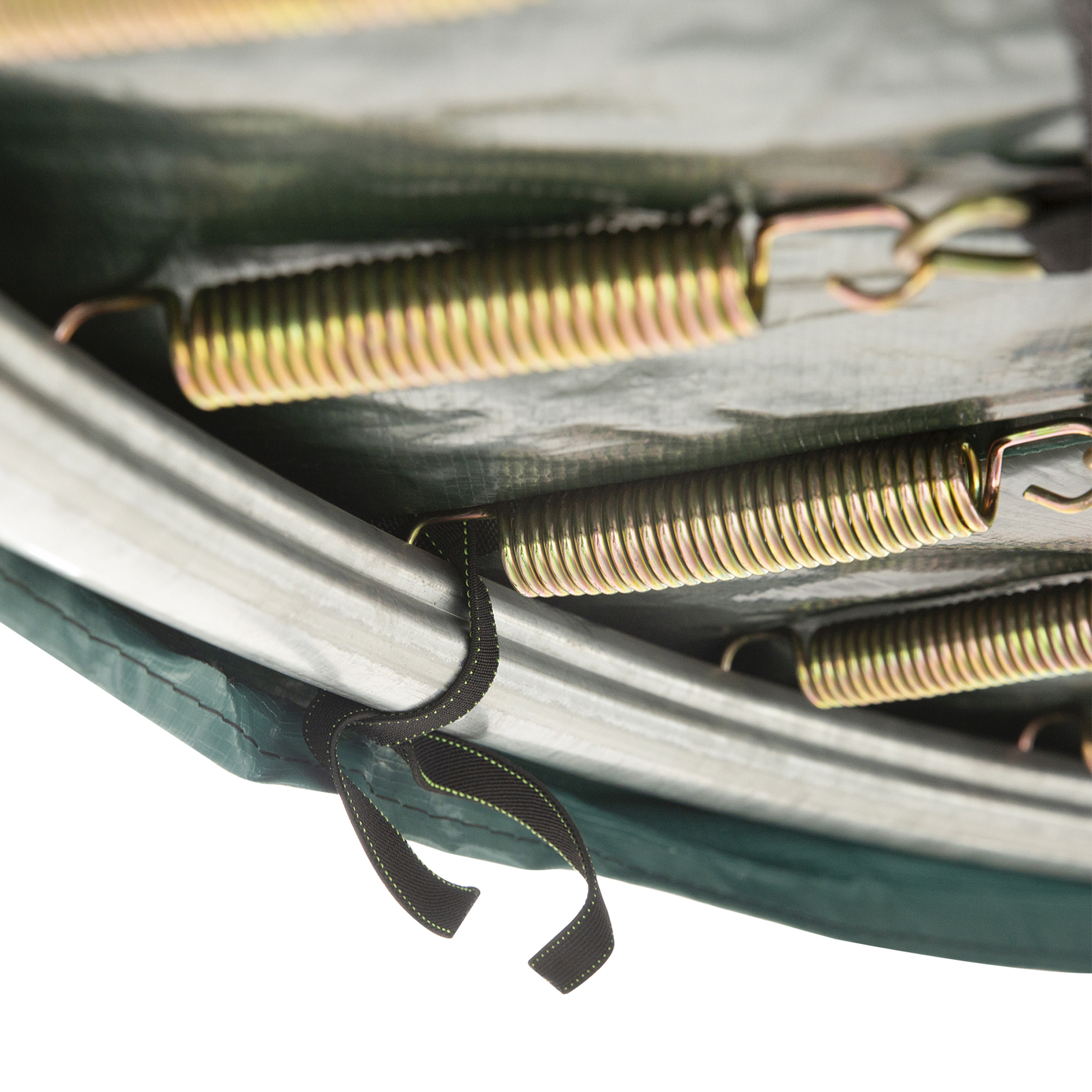 Trampolin Randabdeckung Ø305 cm breit, Reißfest UV-resistent Federabdeckung, Wasserabweisend, Trampolinzubehör Randschutz Sicherheitsnetz Ersatzteile für Gartentrampoline, Grün