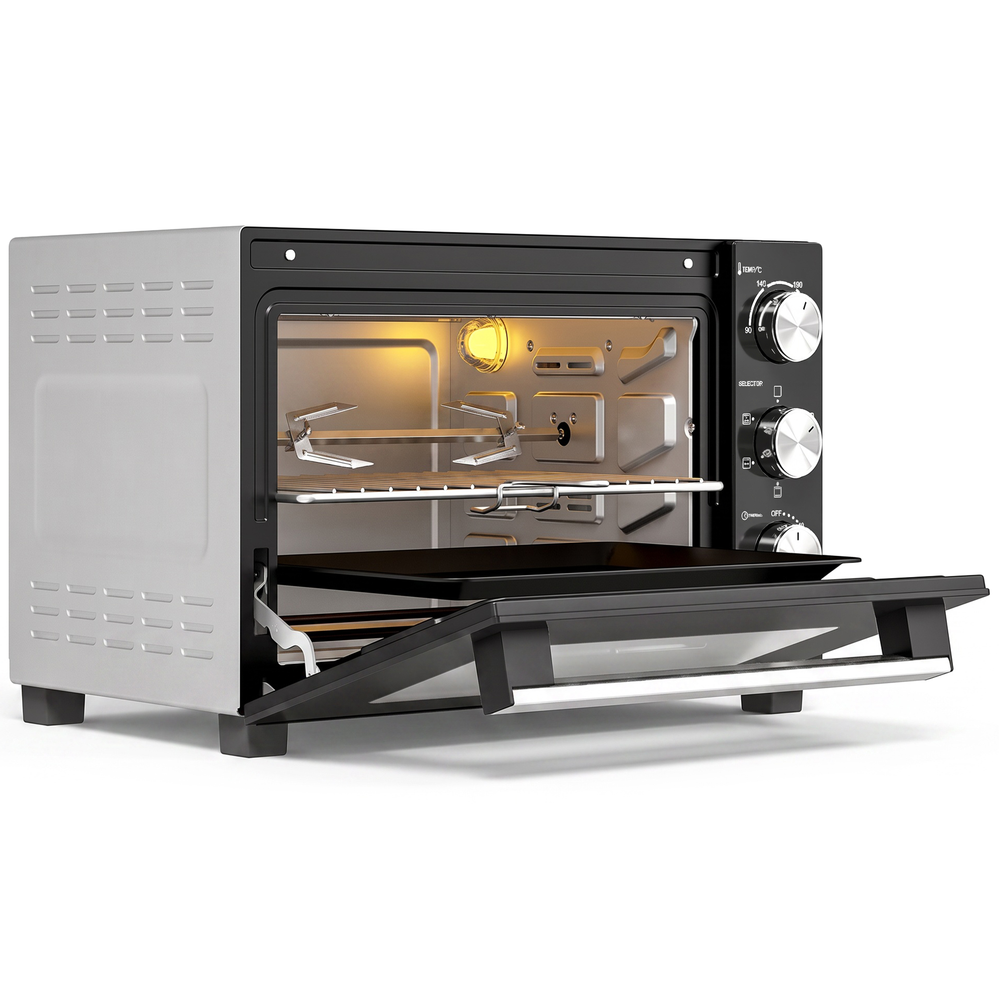 36 L Miniofen mit Umluft, 90–230 °C Temperaturregelung, 1500 W