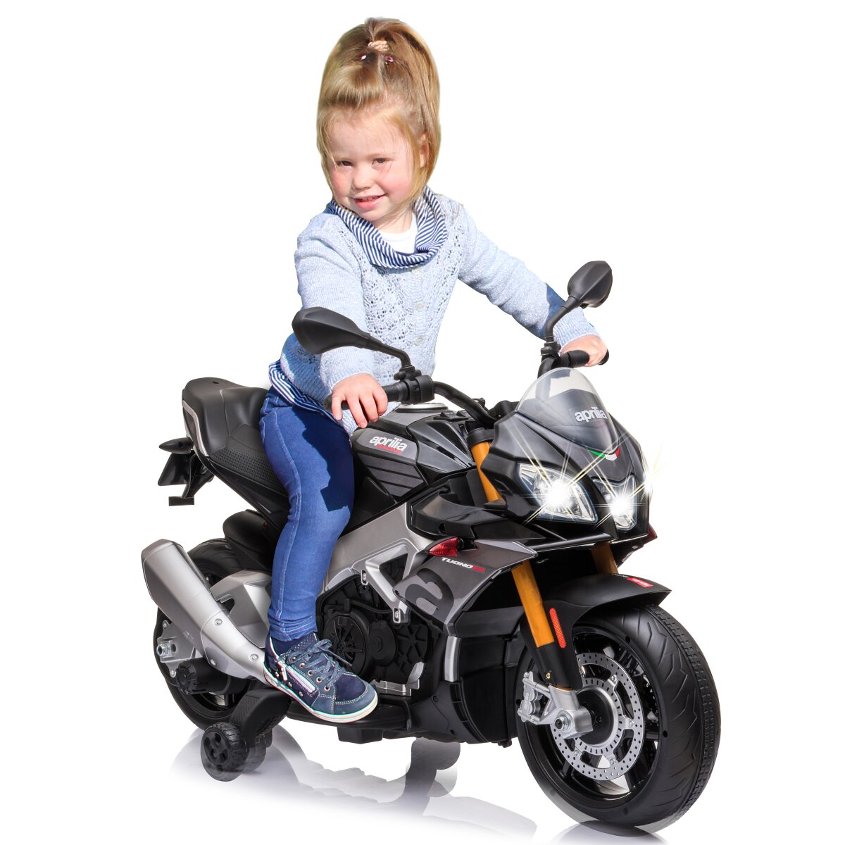 Kindermotorrad Aprilia Tuono V4 1100 RR schwarz