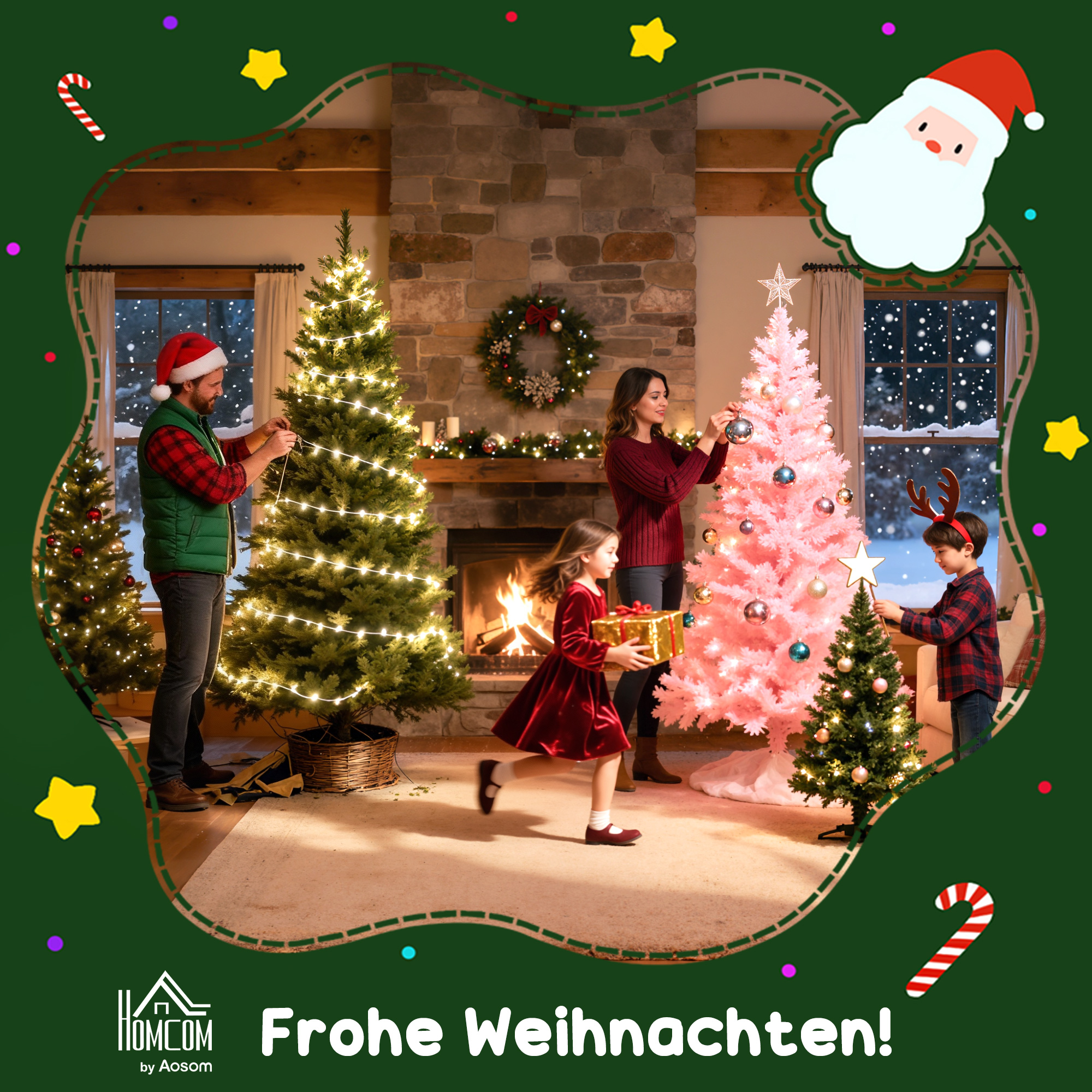Künstlicher Weihnachtsbaum 120 cm Tannenbaum künstlich mit 100 LED Beleuchtung, 8 Modi, 214 Spitzen