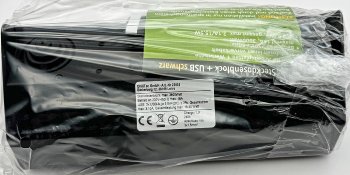 2-fach Steckdosenblock + 2x USB, schwarz / 250V~/ 16A, Aufbaumontage, USB 3,1A