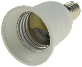 Lampensockel-Adapter, Kunststoff, E14 auf E27