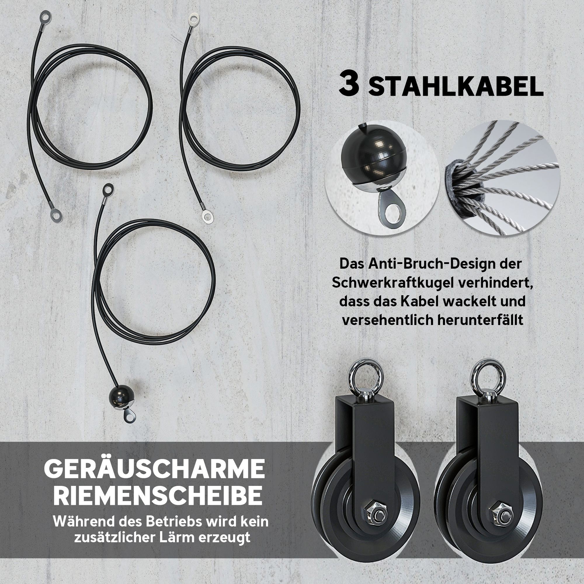 Fitness Latzug Gym Fitnesssgeräte  Kabelzug Pulley System Arm Krafttraining für Zuhause