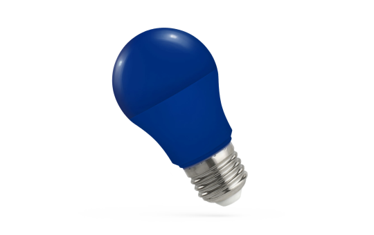 LED-Glühlampe, E27, 230V, 4,9W, 270°, blau