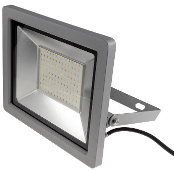 LED-Fluter SlimLine "CTF-SLT 99" silber / 100W, 9230lm, 4000K, neutralweiß, IP44