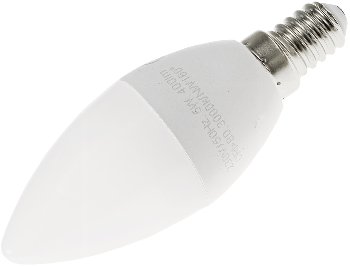 LED Kerzenlampe E14 "K50" warmweiß / 3000k, 400lm, 230V/5W