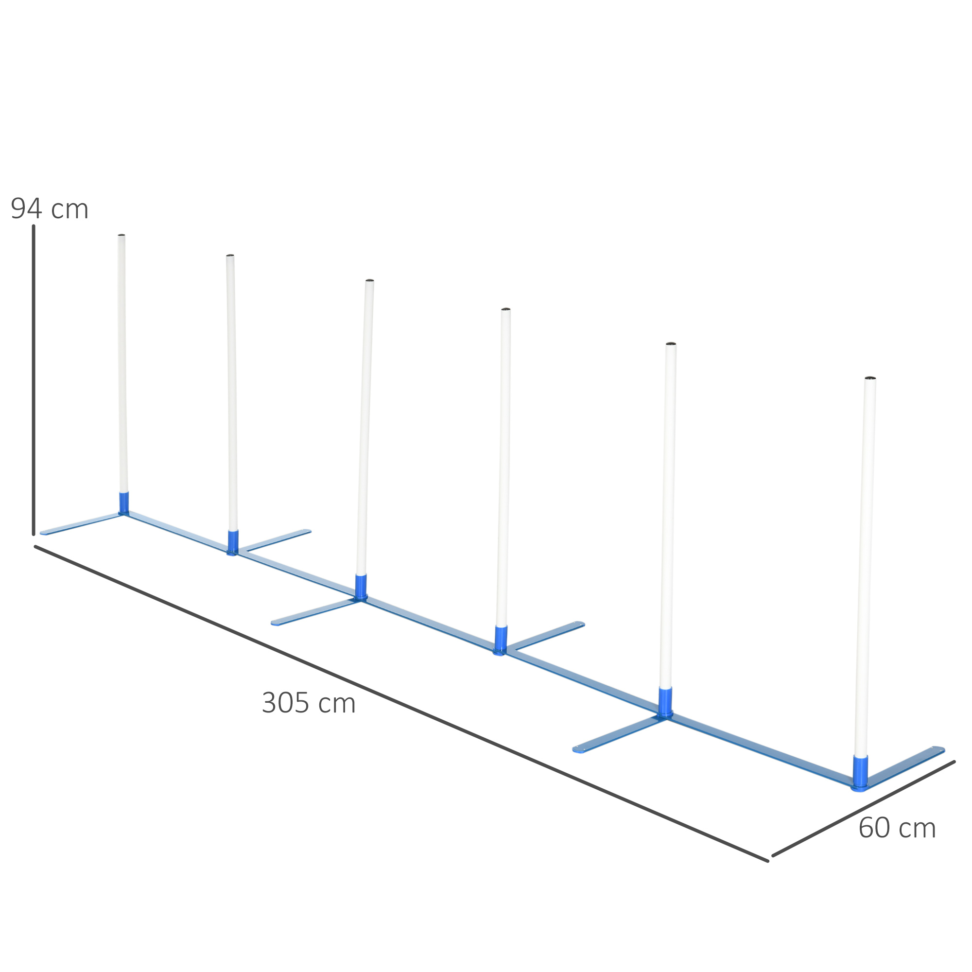 Agility Set Hunde 6-teiliges Agility-Ausrüstung für Hundetraining klappbar Steckhürdenset mit 6 Slalomstangen Tragetasche Trainingszubehör Koordinationstraining Agilityset für Spiele Training