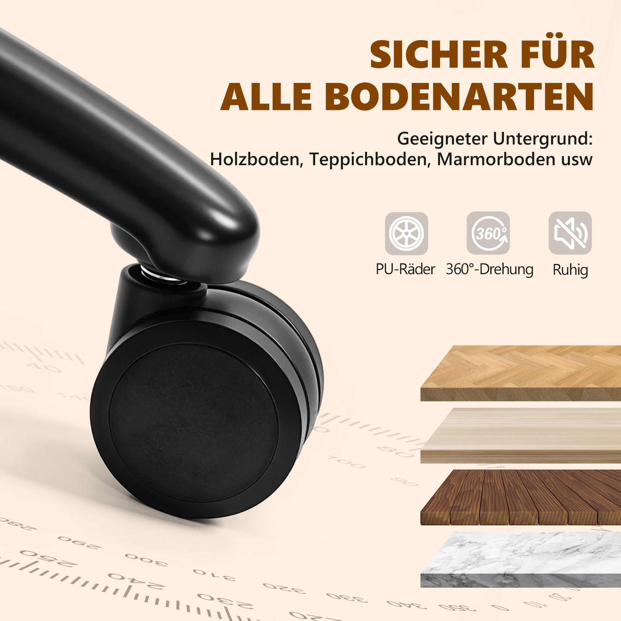 3D Knet-Massage-Bürostuhl mit Fußstütze, verstellbarer Computerstuhl mit hoher Rückenlehne, Leathaire-Polsterung, Schwarz