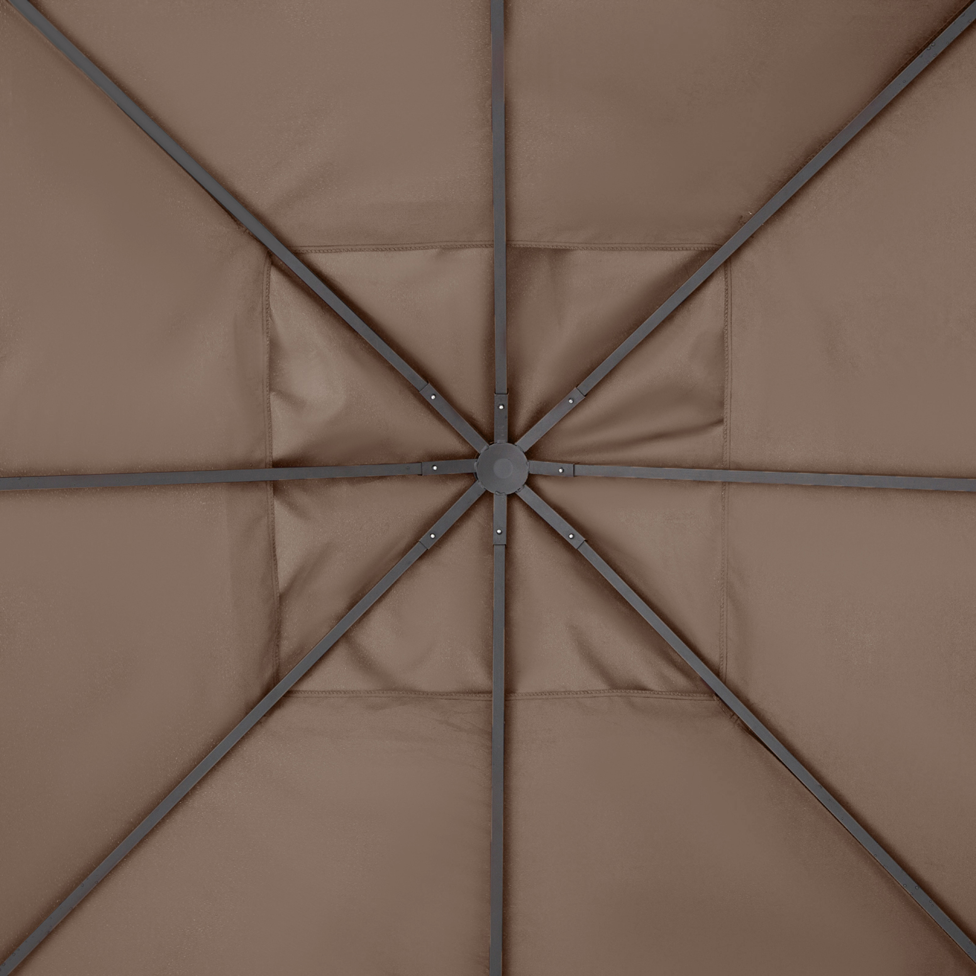 Ersatzdach für Gartenpavillon, Polyester, 2,98 x 2,95 m, Kaffee