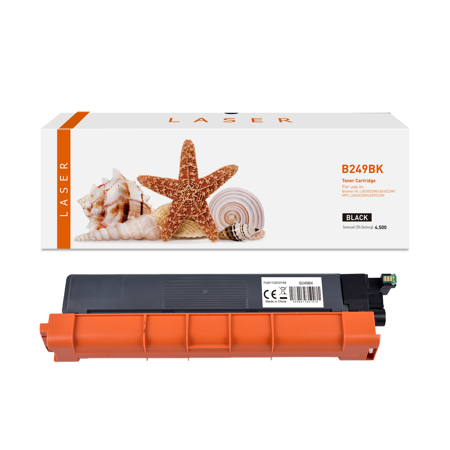 TN249BK alternativ Toner black für Brother / TN249BK / 4.500 Seiten