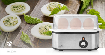 Eierkocher | Messbecher | Aluminium / schwarz