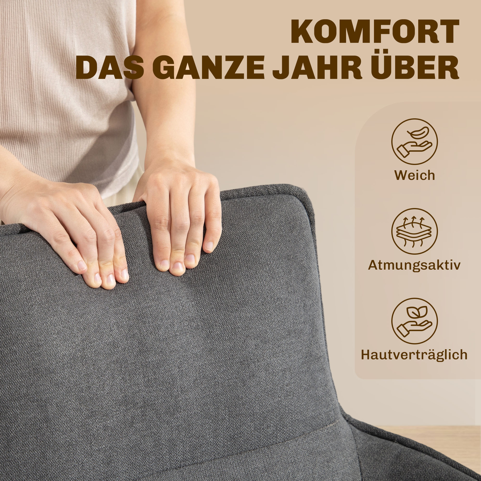 2er-Set Esszimmerstühle, drehbar, weich gepolstert, Armlehnen, Metallbeine, Dunkelgrau