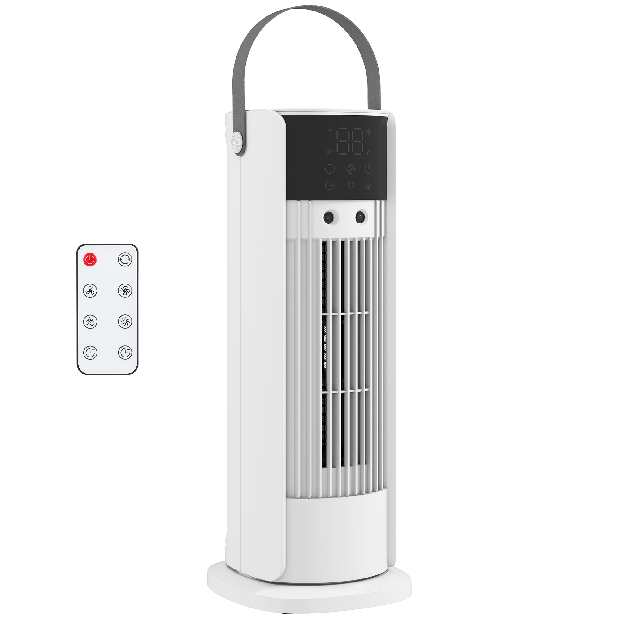 Turmventilator für das Schlafzimmer, 40 cm Tischventilator mit Nebelfunktion, 3 Geschwindigkeiten, 90° Oszillation Timer