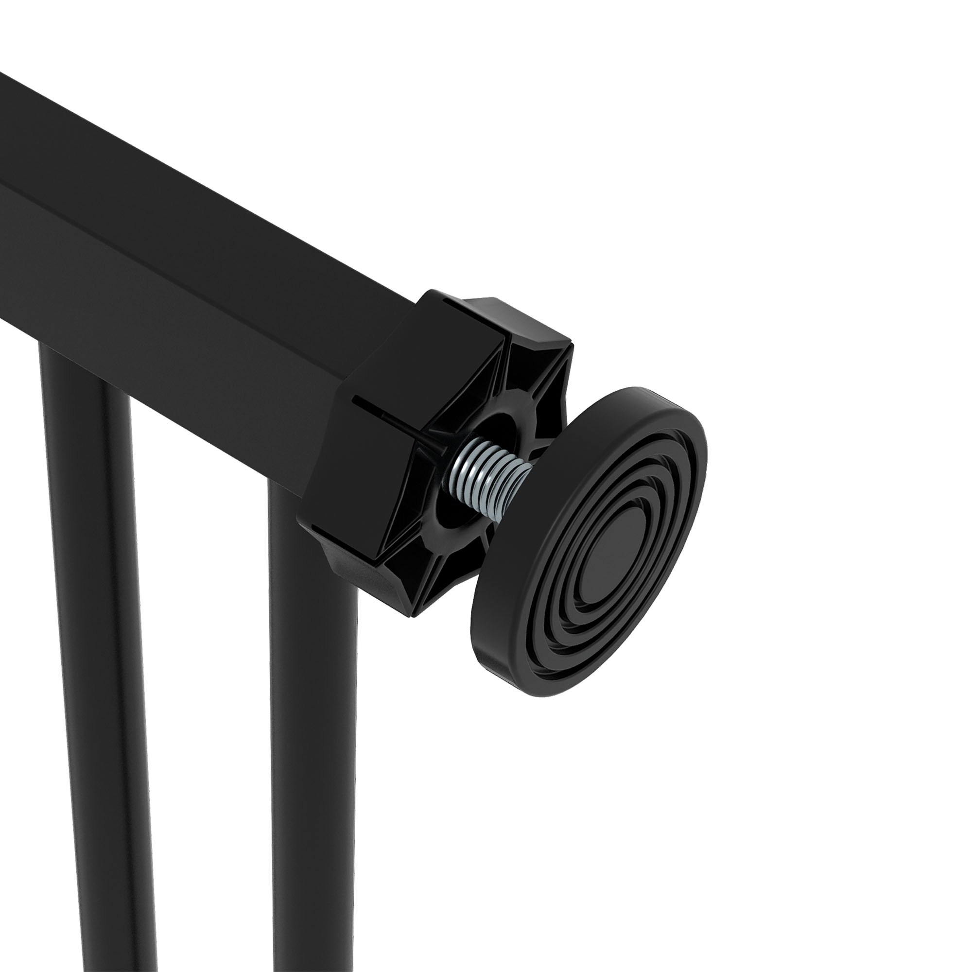 Türschutzgitter für Hunde, Absperrgitter, Schutzgitter für Haustiere, Metall, Kunststoff, 74-87 cm, Schwarz