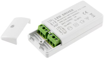 LED-Trafo "CT-12E-V2", 0,5-12W eckig, Ein 220-240V, Aus 12V= Konstantspannung