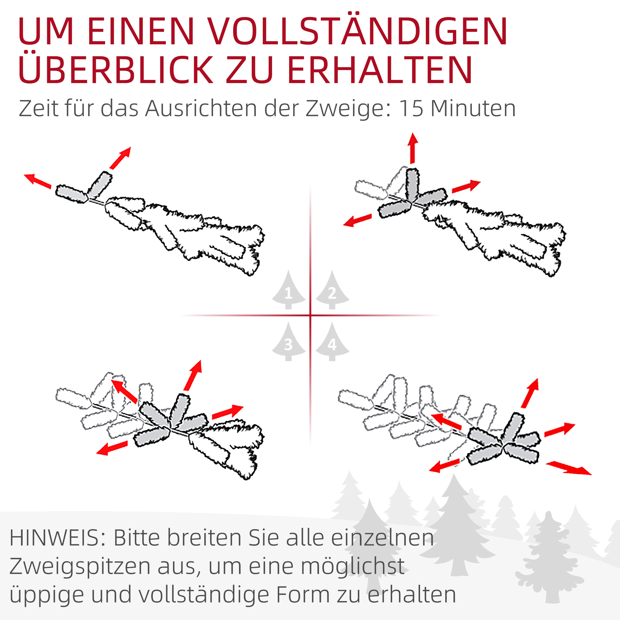 Weihnachtsbaum 180 cm, LED-Lichterkette, Kunstkette, flammhemmend, Metallbasis, Grün
