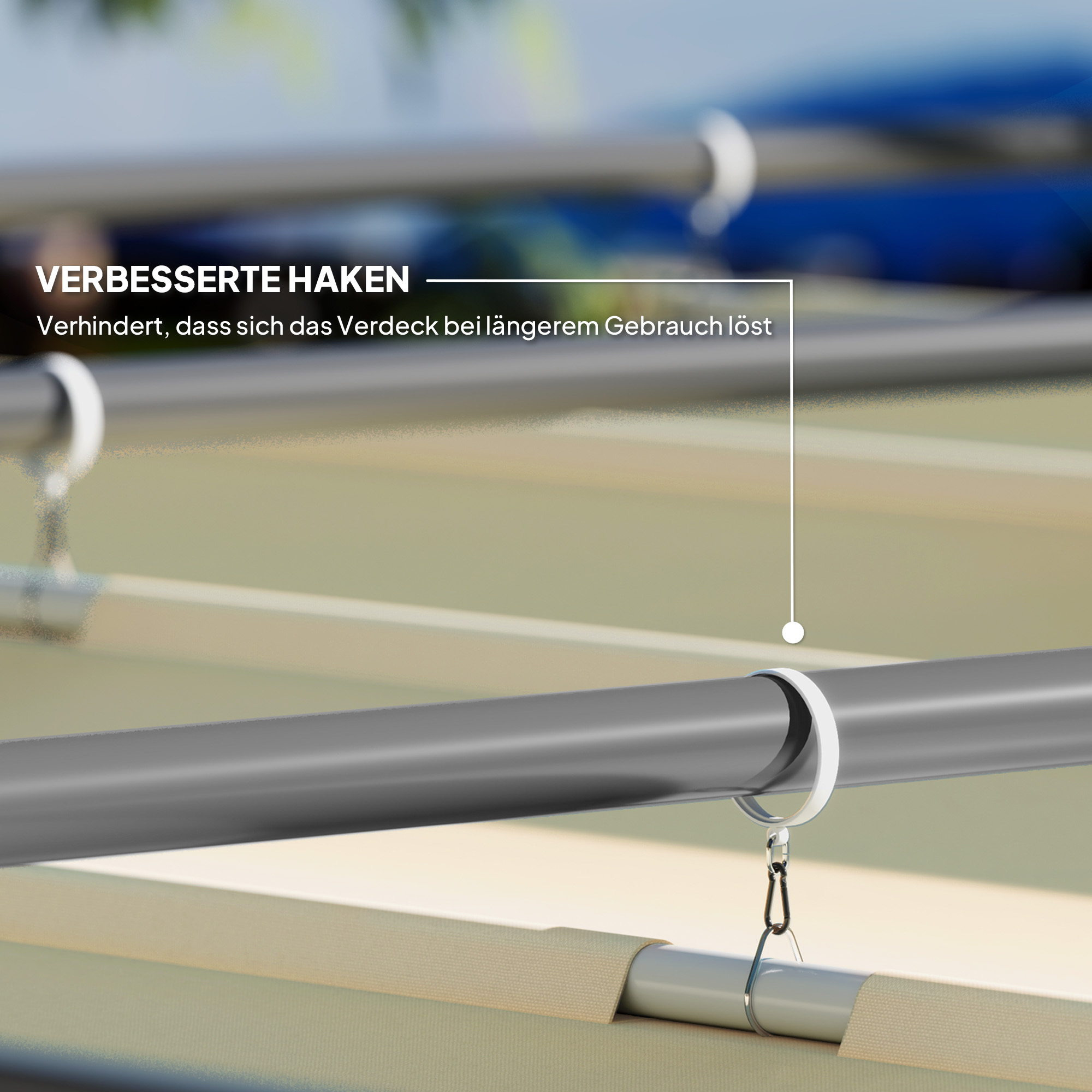 3 x 3 m Garten-Pergola mit einziehbarem Dach, Pavillon, Baldachin für Schatten, UPF30+, Beige