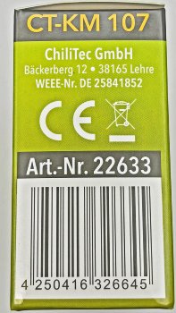 Kohlenmonoxid Melder "CT-KM 107" / EN 50291 zertifiziert
