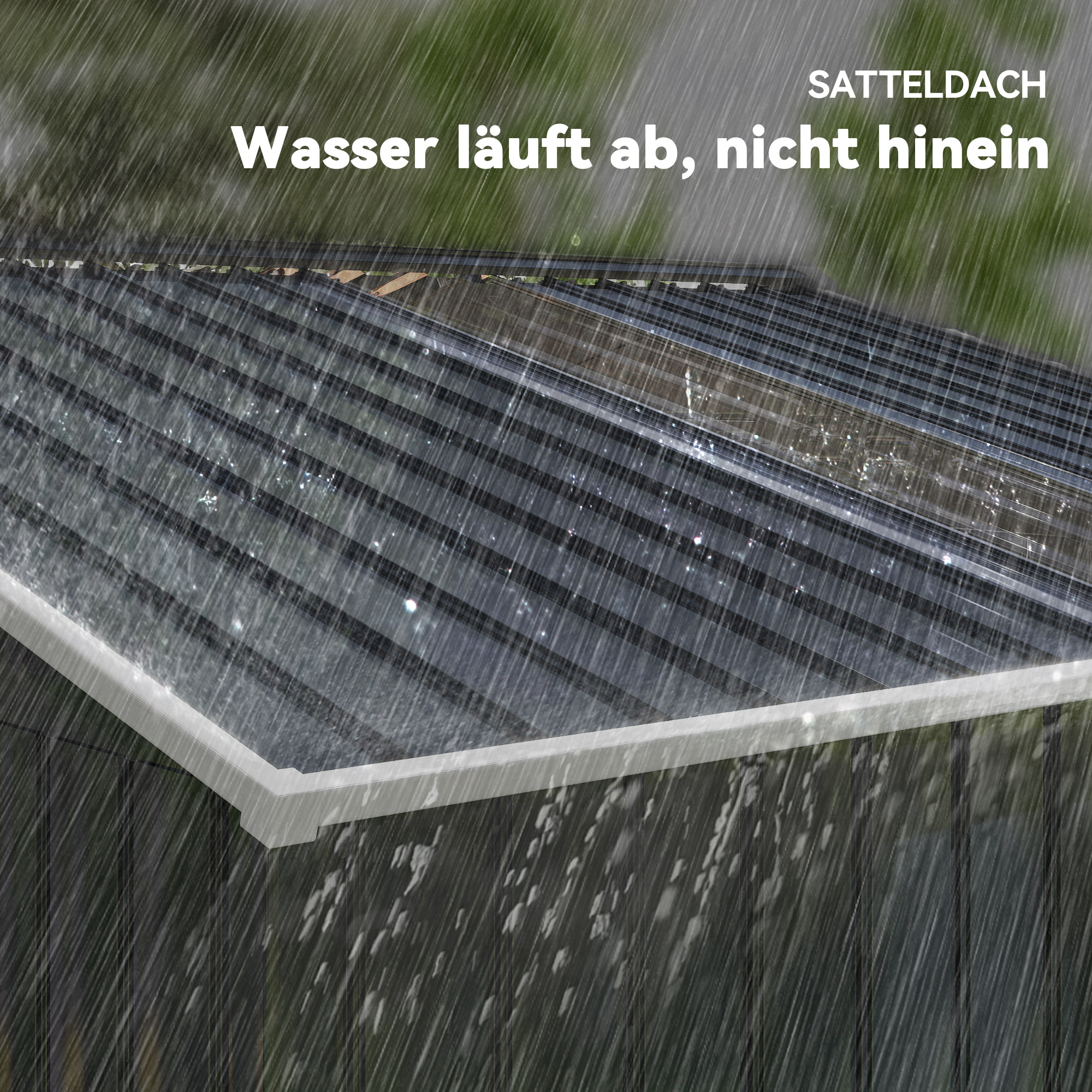 Geräteschuppen aus Metall mit Schiebetüren und Belüftungsfenstern, 277 x 195 x 192 cm, Dunkelgrau