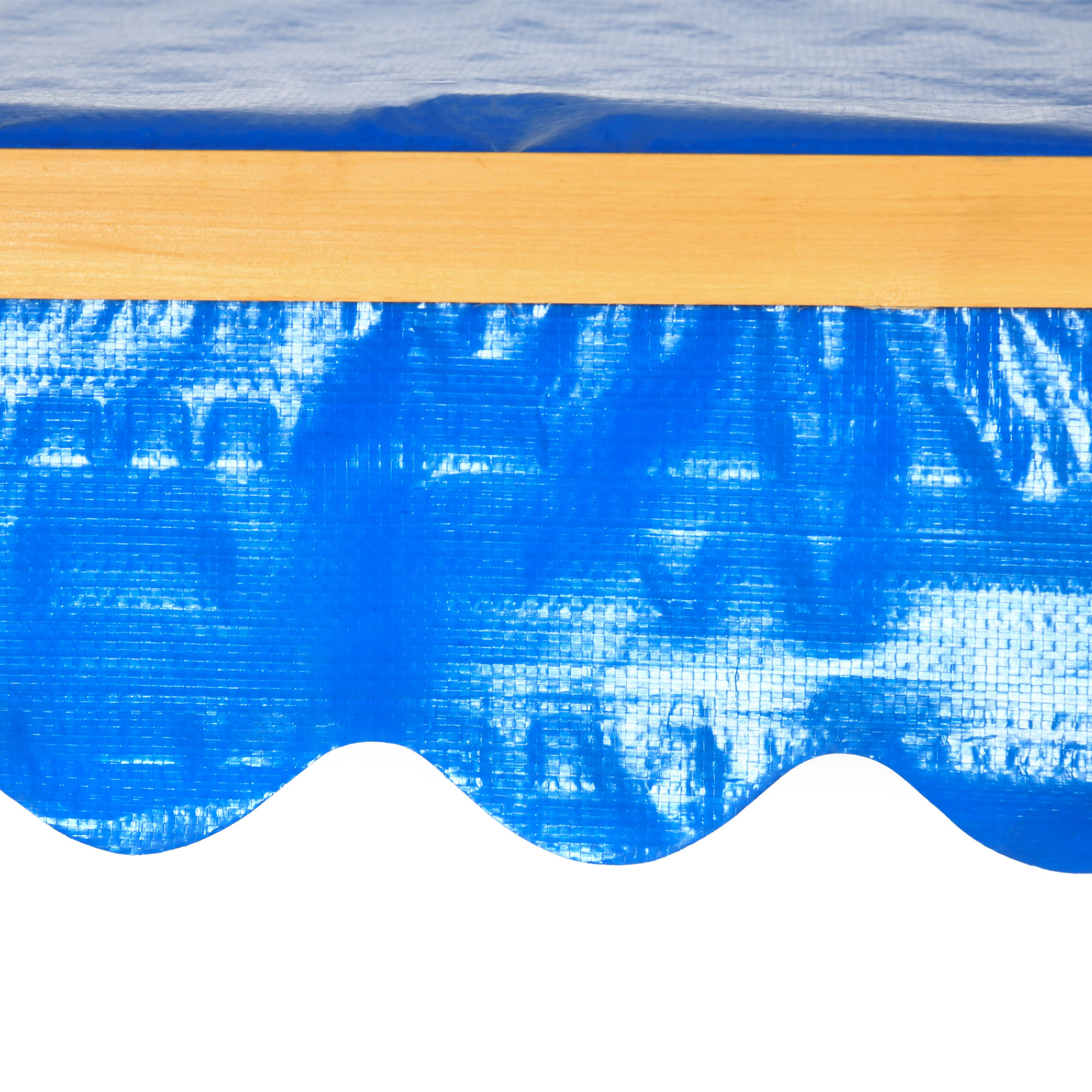 Sandkasten Sandkasten mit Spielhaus Sandkasten mit Dach, 133 x 129 x 137, 5 cm, Natur + Blau