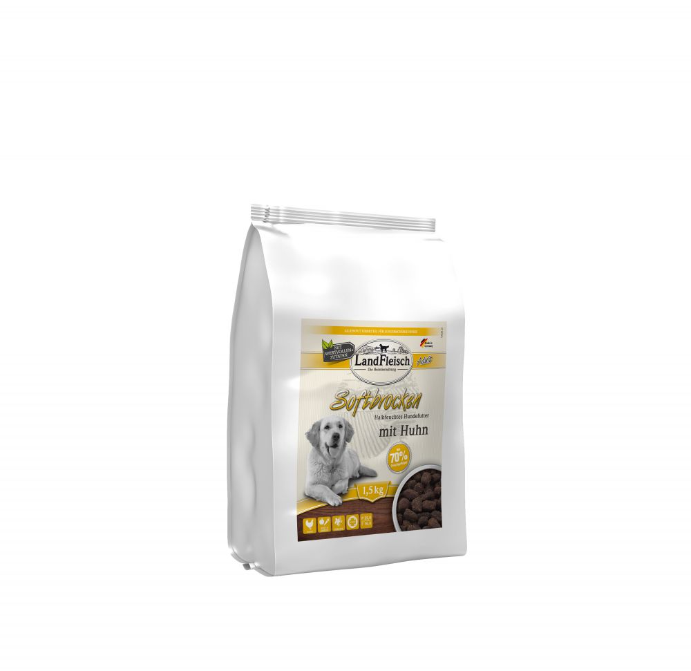 Landfleisch Softbrocken mit Huhn - 1,5 kg Landfleisch Softbrocken mit Huhn - 1,5 kg