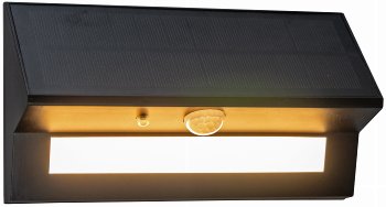 LED Solar Wandleuchte "SWL-AS400" / IP44, warmweiß 3000K, PIR Sensor