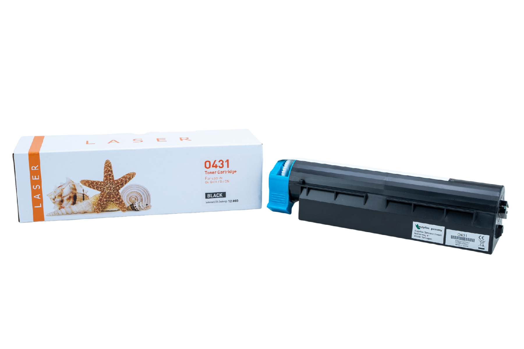 B431 alternativ Toner schwarz für OKI / 44917602 / 12.000 Seiten