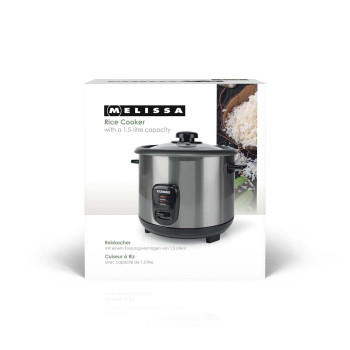 Reiskocher | 1,5 l | 500 W | Antihaftbeschichtung | abnehmbare Schüssel | Dampfgareinsatz | Warmhaltefunktion | automatische Abschaltung