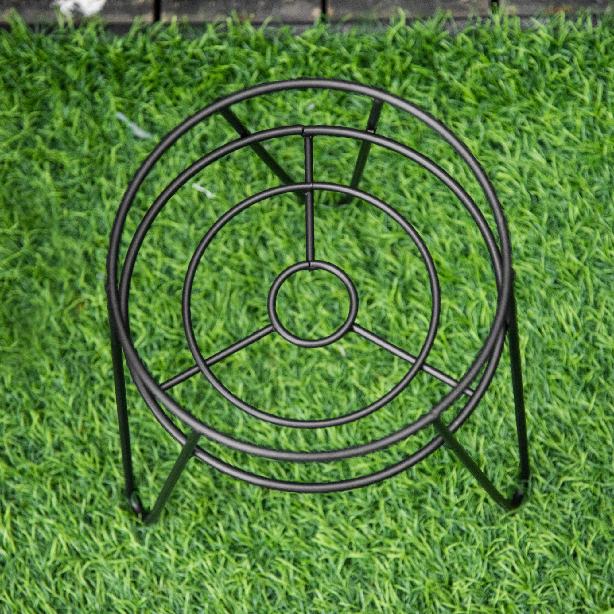 Blumenständer 3er Set aus Metall Pflanzenständer Set Blumenhocker Blumentopfhalter Pflanzenhocker für Blumentopf bis Ø16 cm Schwarz