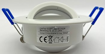 Einbaustrahler "CTE-84R WS" Rund Ø84mm / Einbau Ø68mm, neigbar, Clip Ring