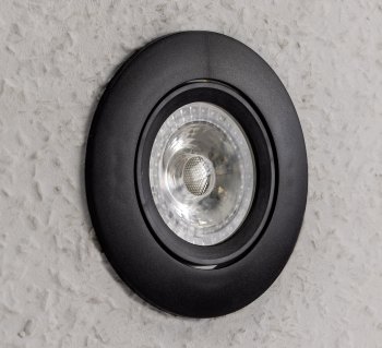 Decken-Einbaustrahler "CT-K86" schwarz / schwenkbar, Ø86mm, für 50mm Lampen