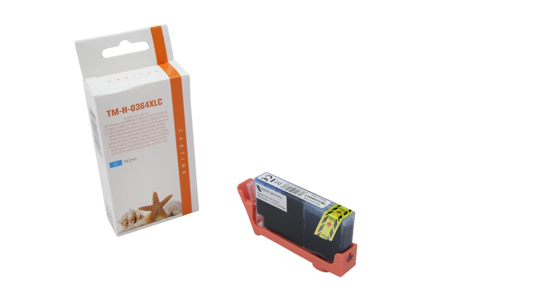 364C alternativ Seestern Tinte Cyan für HP / CB323EE / 14,2ml / mit Chip 364C alternativ Seestern Tinte Cyan für HP / CB323EE / 14,2ml / mit Chip