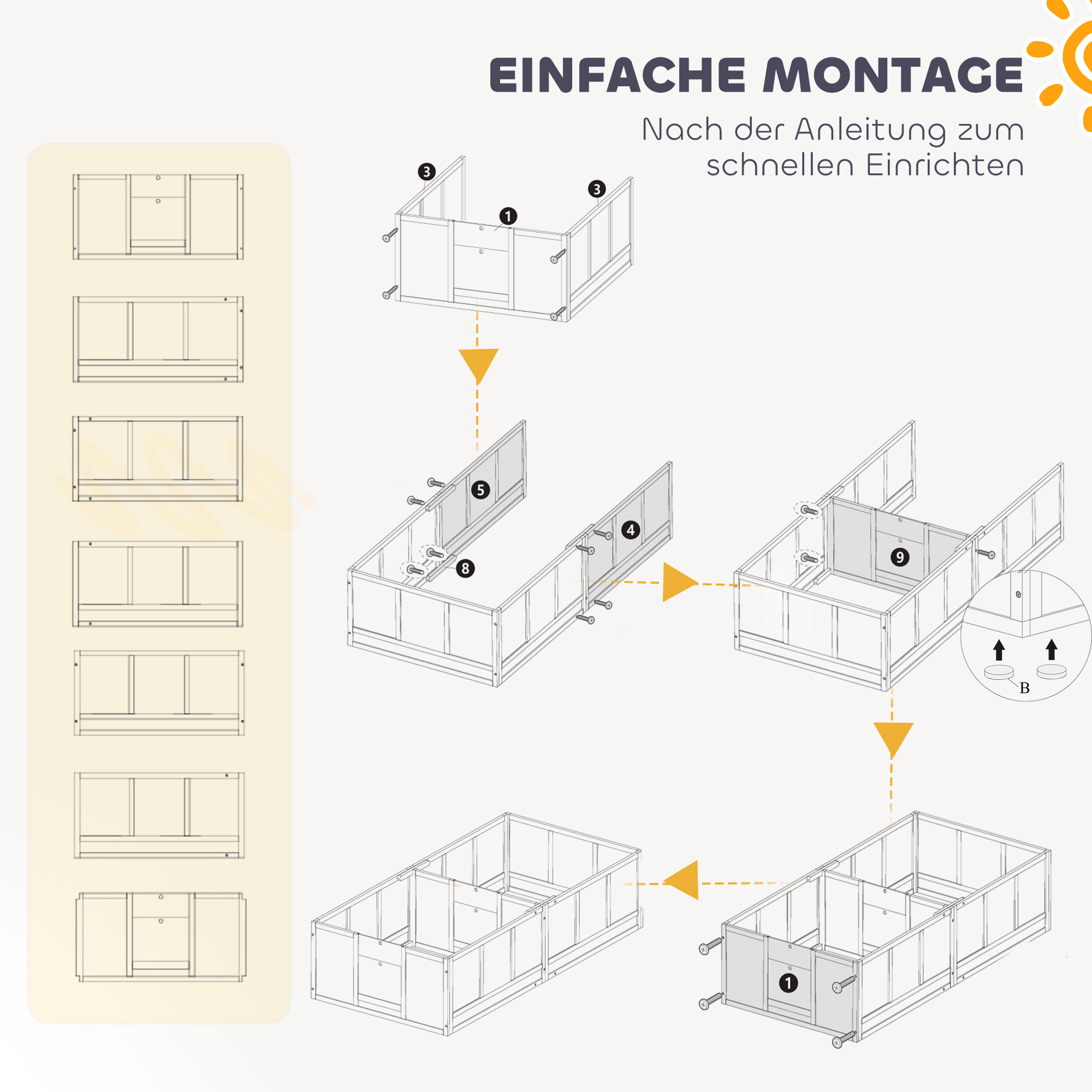 Welpenbox für Hunde, mit  klaren Paneelen, 2-Raum-Design, für kleine Hunde