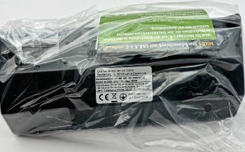 2-fach Steckdosenblock, USB-A+C, anthraz / 250V~/ 16A, Aufbaumontage, USB 3,1A, PD