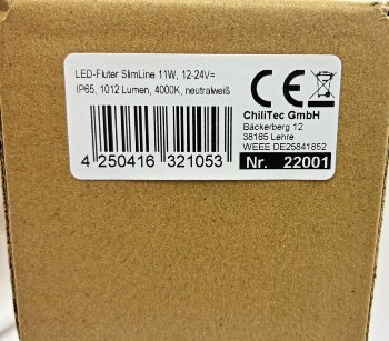 LED-Fluter SlimLine 11W, 12-24V= / IP65, 1012 Lumen, 4000K, neutralweiß