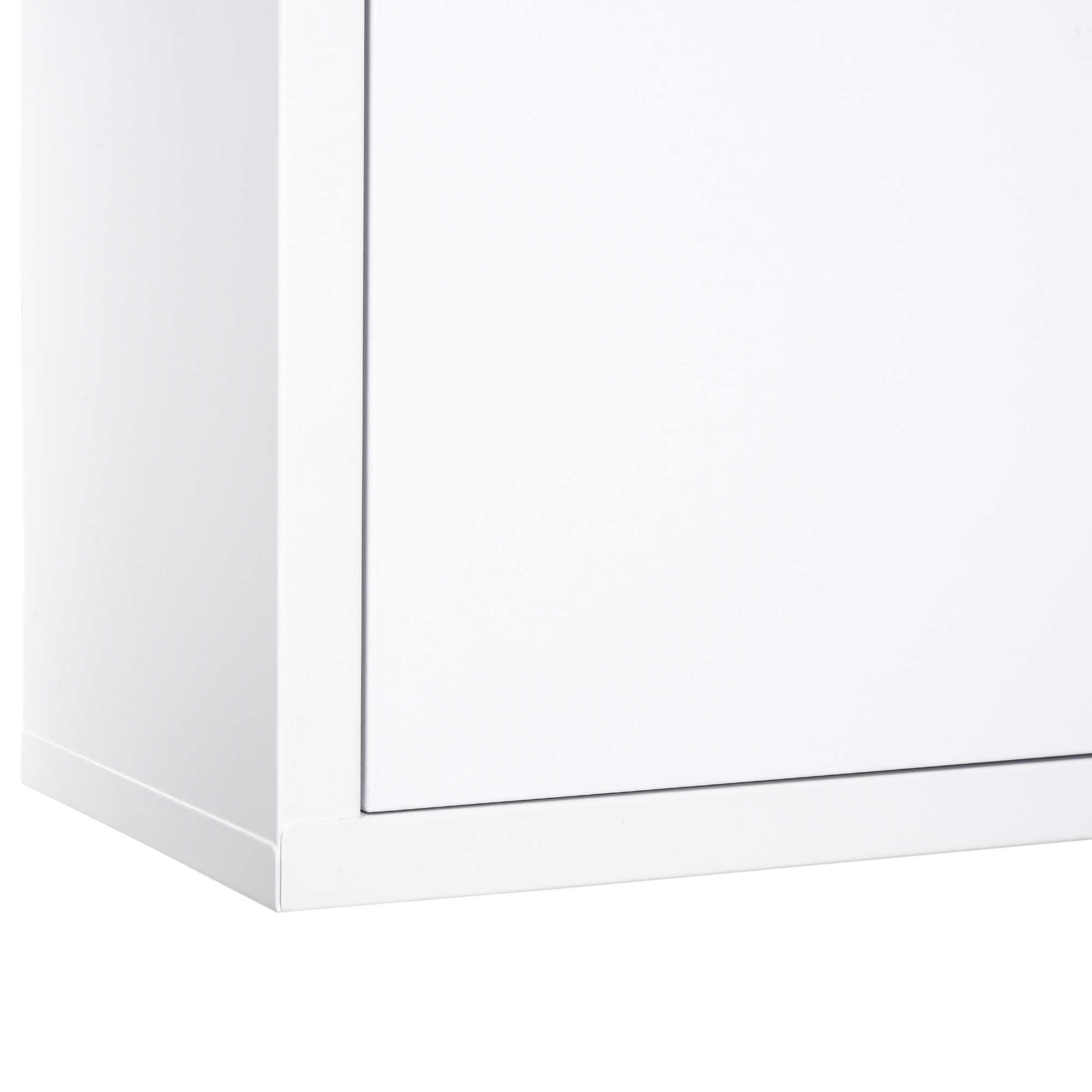 Medizinschrank Arzneischrank zur Medikamenten-Aufbewahrung, Abschließbar Medikamentenschrank Metall mit 3 Fächern Erste-Hilfe-Schrank, 40 x 18 x 60 cm, Weiß