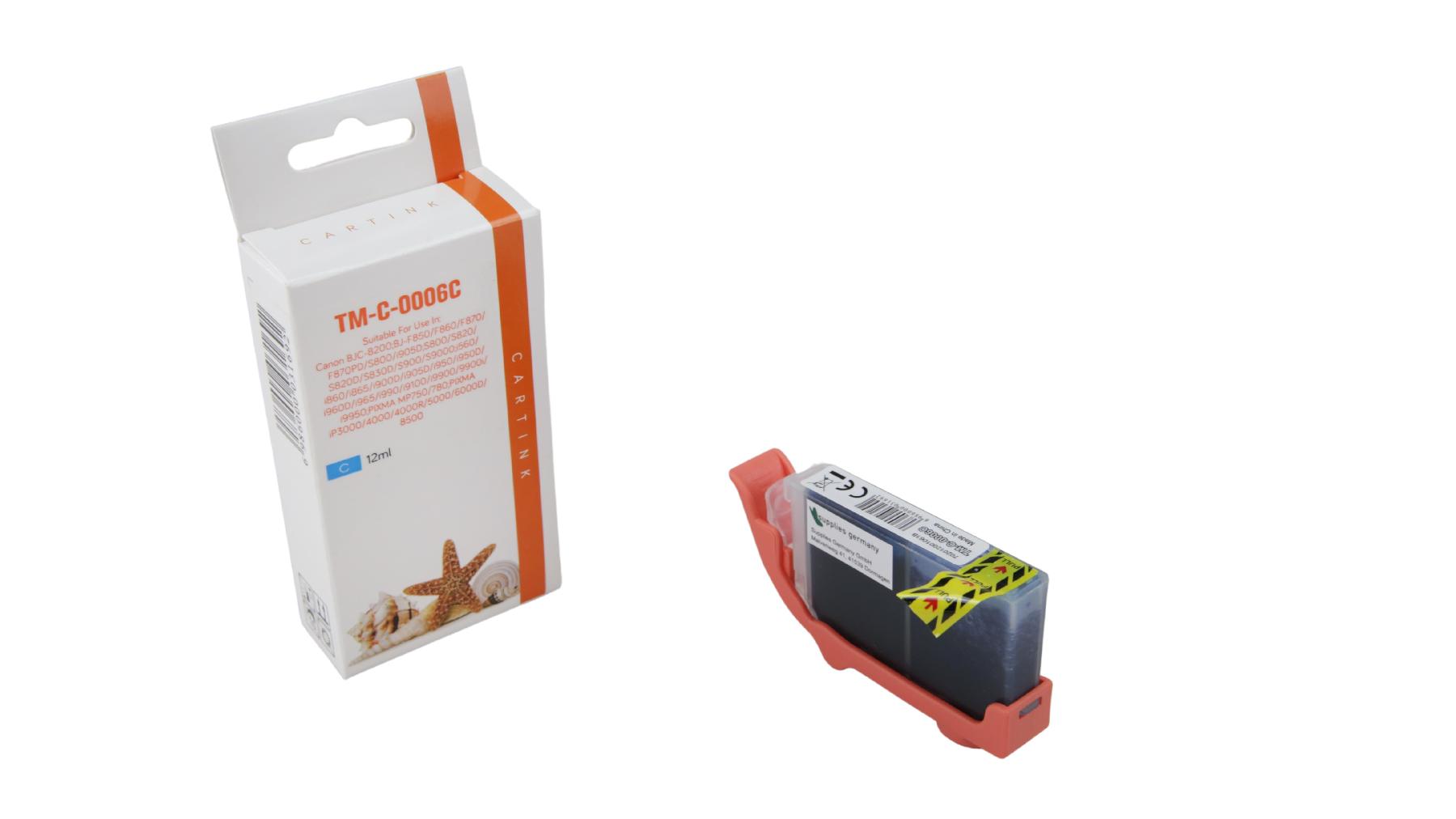 BCI3C/6C/CLI8C alternativ Seestern Tinte cyan f / 4480A002 / 12ml / ohne Chip