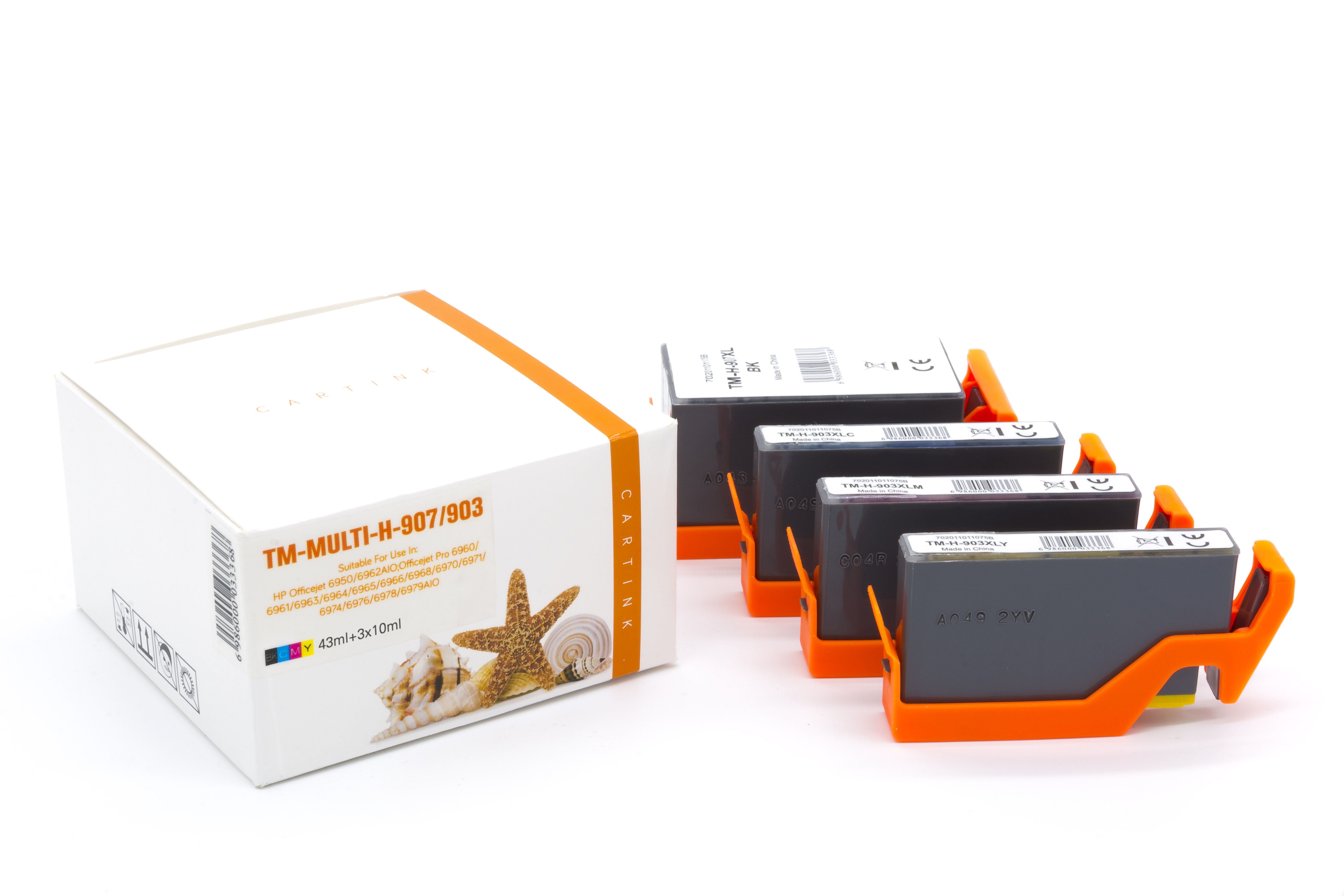 Multipack 907/903 alternativ Tinte für HP / T6M19AE /T6M03/07/11AE / BK43/ C,M,Y10